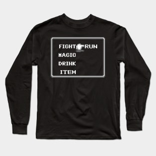 Final Fantasy Menu - Run! Long Sleeve T-Shirt